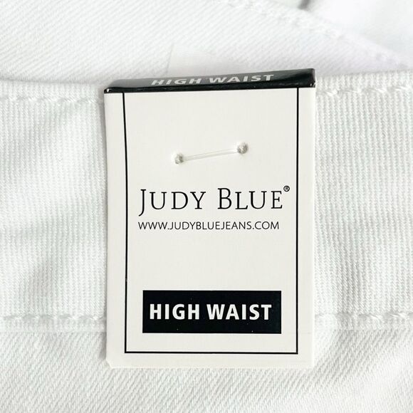 NWT Judy Blue White High Rise Button-Fly Patch Pocket Flare Jeans Size 27 NEW - Picture 11 of 15